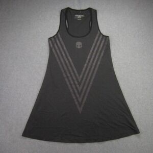 Hydrogen Tennis Tank Dress Womens M Gray Tech Victory Pickleball Skull Racerback
